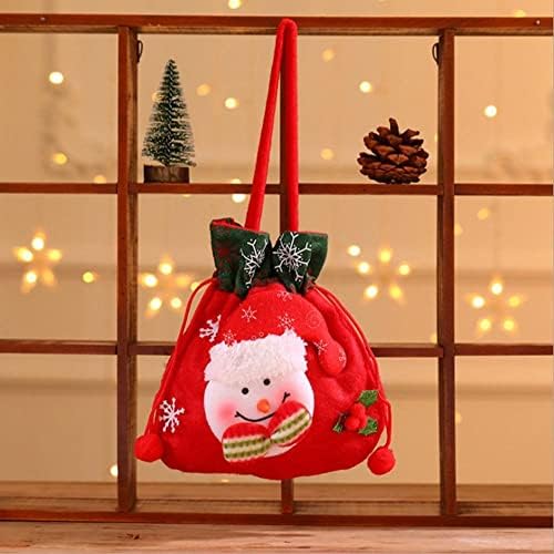 Weisha Bag 1pc Sacos de Salto de Casa de Justiça de Natal Bolsas de Candros de Christmas Elk Portátil Snowman Snow