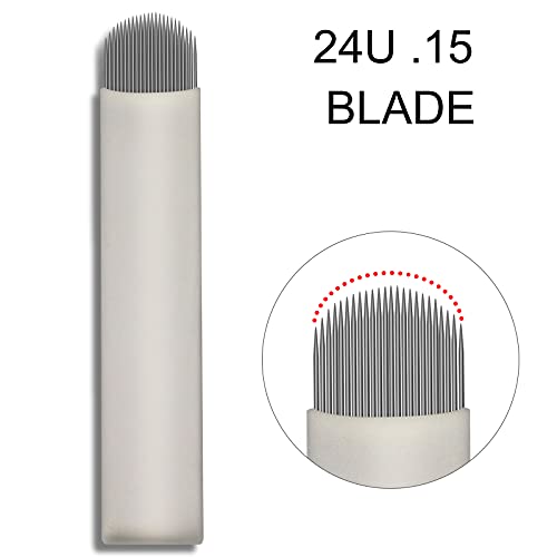 50pcs Branco Microblading Blade U24 Nano.