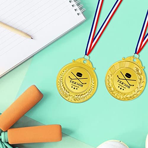 Medals de prêmios de ouro de 12 peças, prêmio de metal olímpico de medalhas vencedoras com fita de pescoço para competição esportiva Presente, 2 polegadas