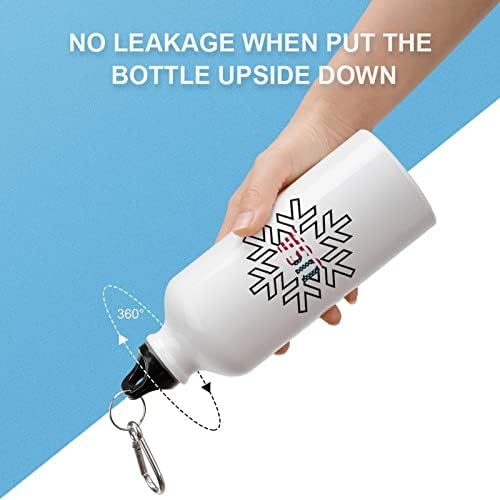 USA Snowflake Sports Water Bottle Bottle Reutilable Aluminium Travel caneca isolada para ao ar livre