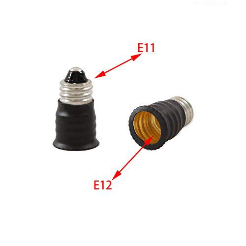 E-SIMPO 6PCS E11 Mini Base de lâmpada de halogênio de candelabra para o lustre de lustre E12 LED SOCKET BULLER Adaptador Conversor
