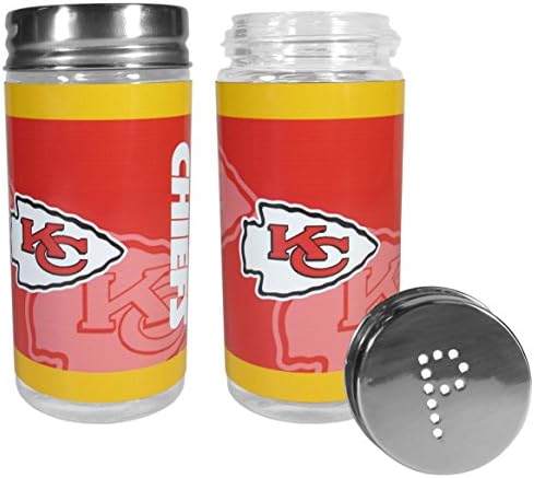 NFL Siskiyou Sports Fan Shop Kansas City Chiefs 3 PC Conjunto de churrasco para holkgater e Salt and Pepper Shaker