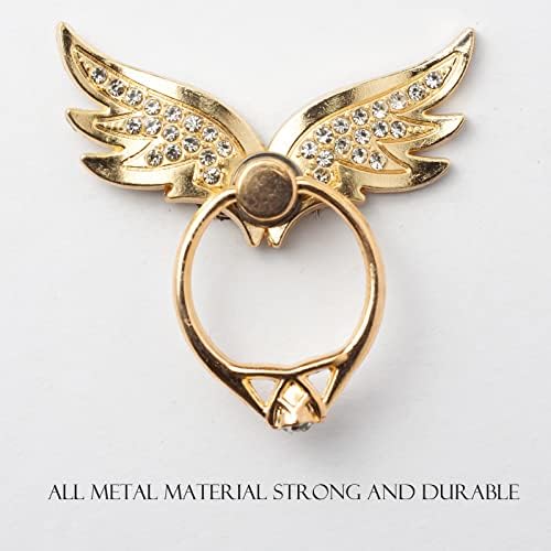 Angel Wings Glitter Bling Bling Telente Titular, 2 pacote de telefone Sparrinho de anel de anel artificial de diamante, strassina