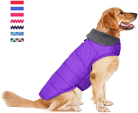 Casaco de cachorro à prova d'água, jaqueta de cachorro para clima frio, apropriado de inverno de cão reflexivo, colete de estimação
