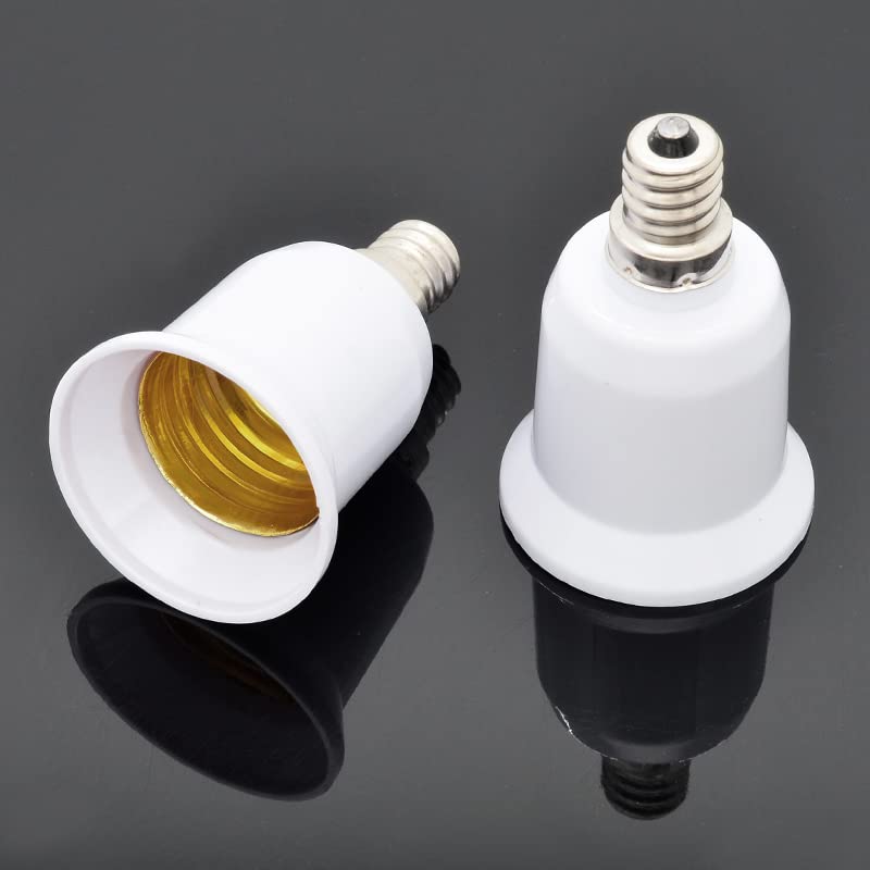 Masendelk E12 a E26/27 Adaptador de soquete de luz, E12 para o soquete da lâmpada LED de base média, E26 E27 LUZ CONVERSOR para