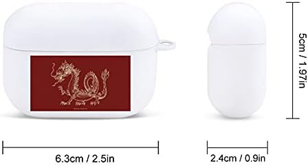 Dragão chinês mitológico de silicone protetor à prova de choque compatível com Apple AirPods Pro Wireless Charging Case