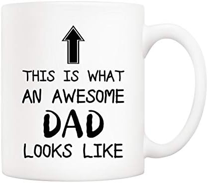 5AUP Presentes de Natal Funny Dad Dad Coffee Caneca, é assim que um pai incrível se parece, 11oz de xícaras de filhos