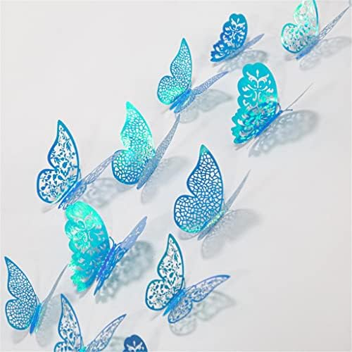 DXMRWJ 12PCS/SET 3D Adesivos de parede salas de borboletas ocas
