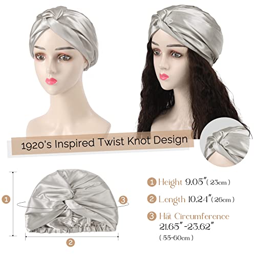 Capinho de seda de capa de cetim Yanibest para mulheres Cuidados com o cabelo cabelos Capéu de turbante ajustável para cabelos