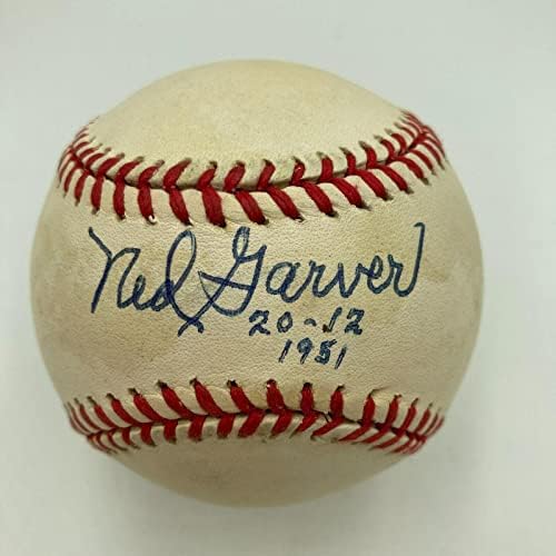 Ned Garver 1951 20-12 Assinado Official American League Baseball - Baseballs autografados