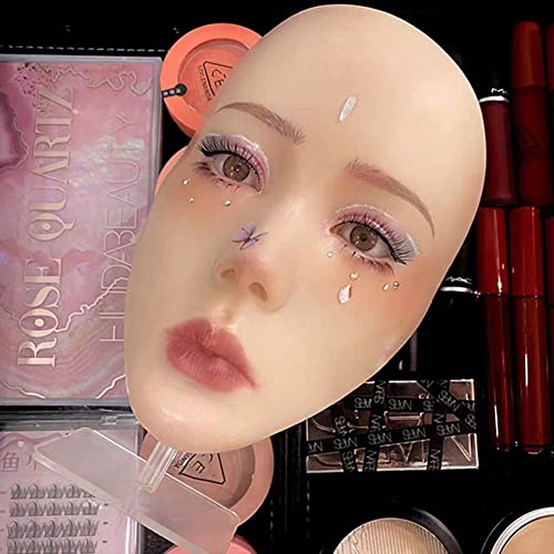 PRÁTICA DE MAPAÇÃO BACHO FACE, 3D PAD realista com maquiagem de silicone de pincel Makeup Artista de maquiador de rosto completo