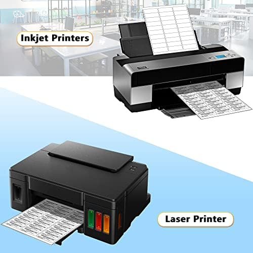Etiquetas de endereço RHYQABO 1 x 2-5/8 30 folhas 900 rótulos ， Etiquetas de correspondência para impressoras a laser e a jato de tinta, etiquetas de endereço para a impressora 8.5 × 11 Branco, adesivo forte