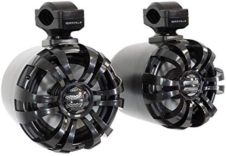 Rockville 6,5 Alto-falantes da Torre Negra+AMP de 4 canais para RZR/ATV/UTV/CARRO