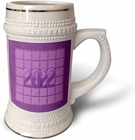 Imagem 3drose de 2022, Cap e Diploma em desenho de quadrados, Plum Pink - 22oz de caneca