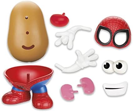 Potata Head Marvel Spider-spud, brinquedos-aranha para meninos e meninas e meninas e para as crianças brinquedos, inclui 10 partes