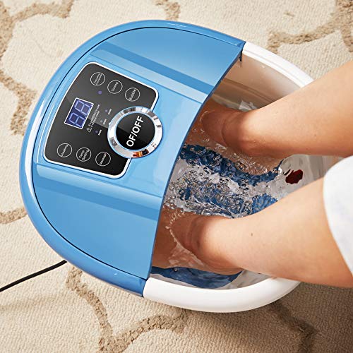 Massageador de spa de banho do pé com bolhas de calor, spa de pé aquecido com rolos de massagem com Shiatsu motorizados, máquina