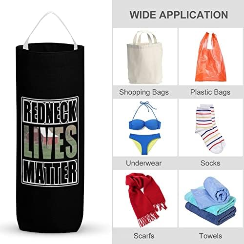 Redneck Lives Matter Saco de mercearia Distribuidores de organizadores laváveis ​​com loop suspenso para armazenamento de sacos