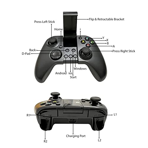 Nghtmre Bluetooth Joystick Remote Controller Bluetooth 4.0 Controlador de jogos Gamepad 2.4 GHz Controlador de jogo sem fio