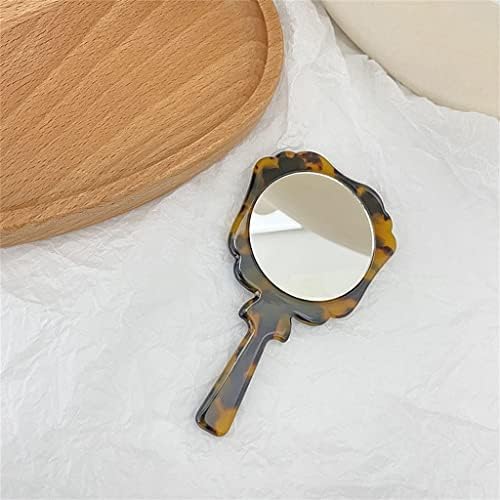 NERDOH Retro handheld Makeup espelho de maquiagem espelho manual Handror Handle Compact Mirror Women