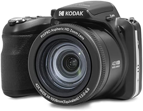 Kodak Pixpro Astro Zoom AZ425-BK Câmera digital de 20MP com 42x de zoom óptico de 42x 24 mm de largura 1080p Full HD Full Video Image Estabilização Bateria de Li-Ion e 3 LCD