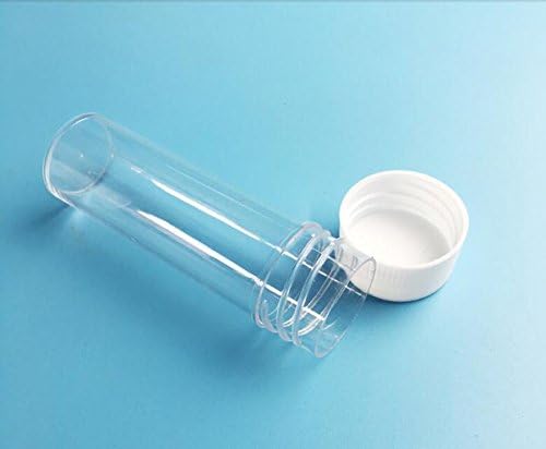 12pcs 25ml/0,85 onças vazias reutilizáveis ​​transparentes de amostra de amostra de plástico Tubo de teste com tampa de parafuso