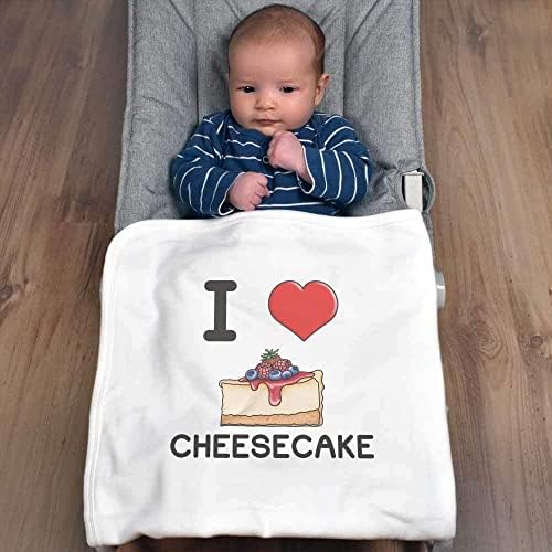 Azeeda 'eu amo cheesecake' algodão cobertor / xale