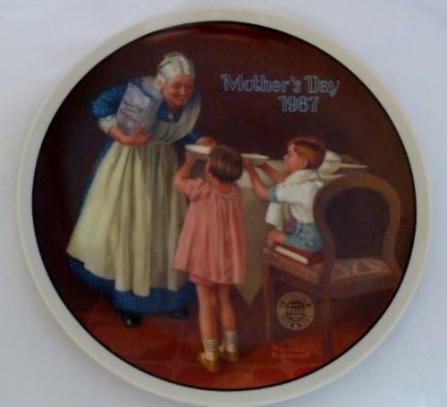 Avó surpresa dia das mães 1987 Norman Rockwell Collector Plate