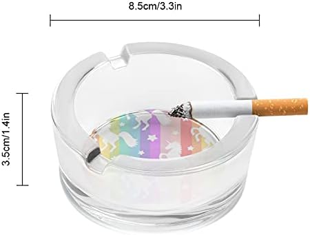 Cigarros fofos de unicórnios de arco -íris fumantes de vidro cinzas bandeja de cinzas para decoração de mesa de mesa para escritório em casa