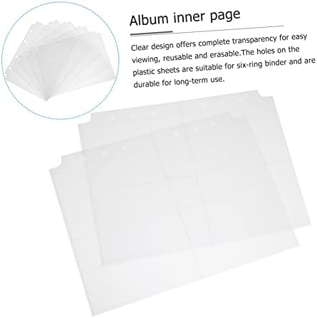 Didiseaon 90 PCs PP Livro de álbum transparente da folha transparente para fotos de fotos de fotos de imagens páginas de armazenamento