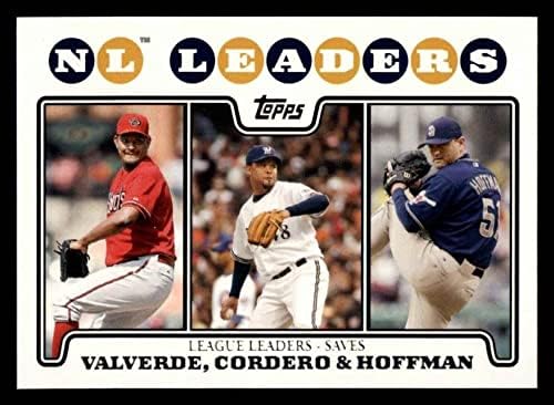 2008 TOPPS 323 NL Salva os líderes Jose Valverde/Francisco Cordero/Trevor Hoffman Arizona/Milwaukee/San Diego Diamondbacks/Brewers/Padres