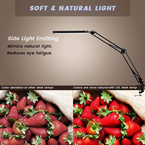 Weishan Manicure Table Light, lâmpada de unha com grampo, LED 10W, braço de balanço - Lampara para Hacer Uñas de Mesa