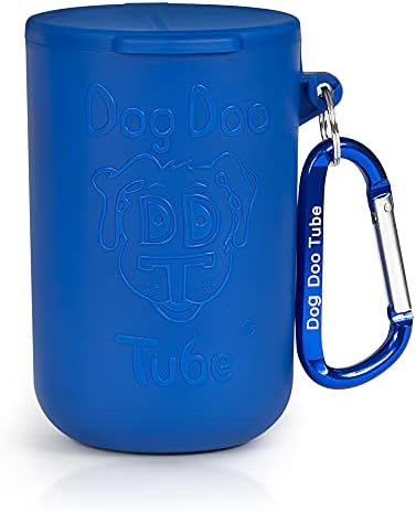 Dog Doo Tube Reutilizável cocô de cocô de cocô para caminhantes de cães - tampa encantadora para manter odores e germes - sem perfume