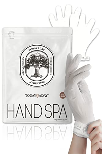 Todayaday Smart Sensing Hand Spa 5 pares | Luvas hidratantes da mão para condicionamento manual | Máscaras das mãos para as mãos rachadas secas | Luvas hidratantes para mãos secas | Luvas hidratantes para cuidados com as mãos