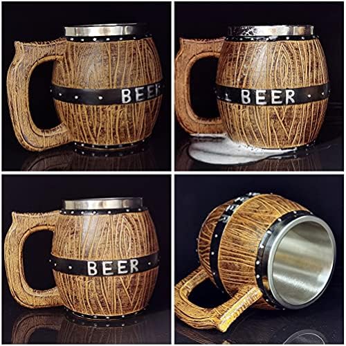 Toyandona aço inoxidável cerveja de caneca de caneca em forma de copo de cerveja de caneca de caneca de caneca de chá