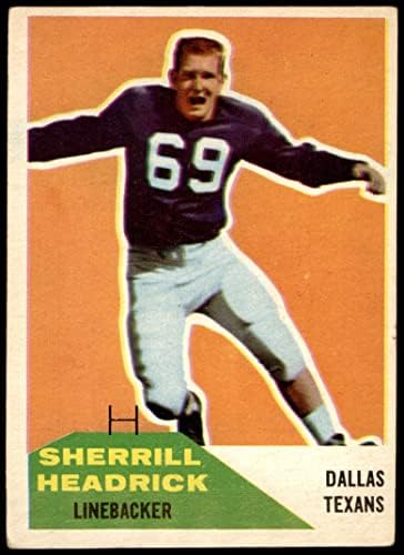 1960 Fleer 59 Sherrill Headrick Dallas Texans VG Texans TCU