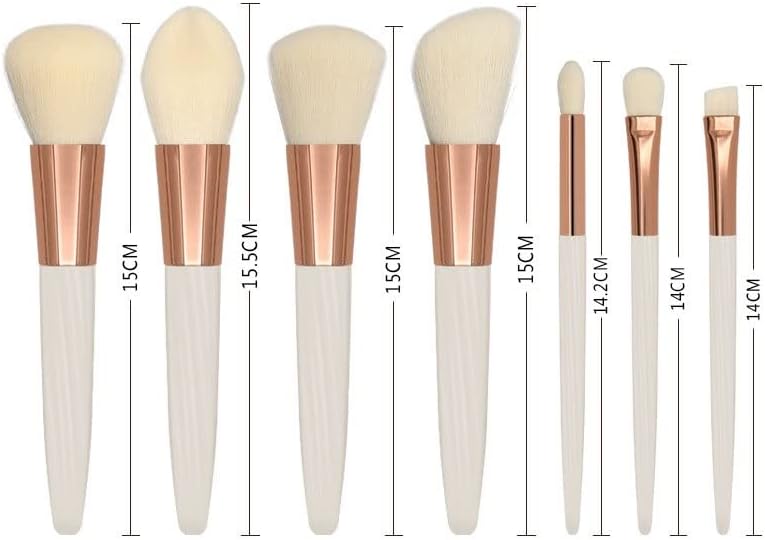 Pincéis de nogueira 7 Conjunto de escovas de pó soltas Ferramentas de beleza Brushes de limpeza de maquiagem blush conjunto de maquiagem