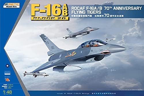 Cinético 1/48 ROCAF F-16A/B 70º aniversário Voador Tigres K48055