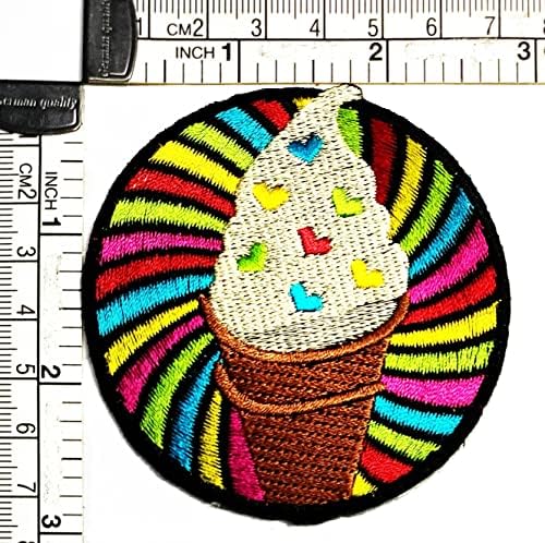 Kleenplus 3pcs. Sorvete de fantasia de festa artesanato artes costura reparo de sorvete gostoso de desenho animado de ferro