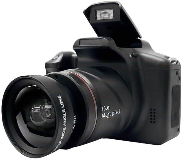 Câmera digital de vlogging hd 16x câmera de vídeo dslr ampla câmeras telefoto de telefoto fotografia de presente