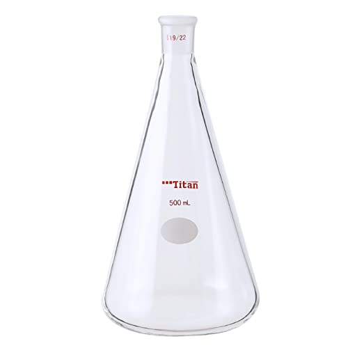 Adamas-beta 1 peça Erlenmeyer Flask Baker cônico resistente a 19/22 25ml Copo de medição Laboratório de química de química Espalhar