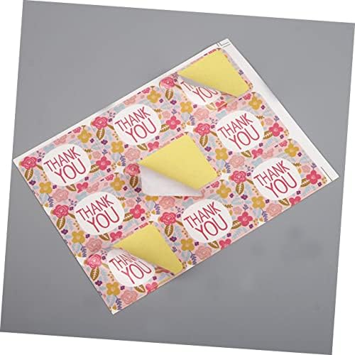 JoJofuny 450pcs/50 folhas adesivos de selo envelope adesivos de envelope de casamento adesivos redondos de casamento obrigado adesivos floral agradecimento decoração envelope obrigado adesivos redondos adesivos