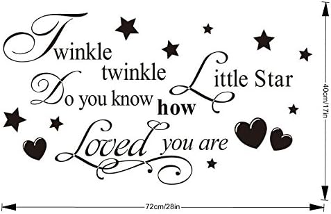 Twinkle Little Star Você sabe como são amados - citação de decalque de parede de vinil dizendo que as artes de artes de arte adesivo