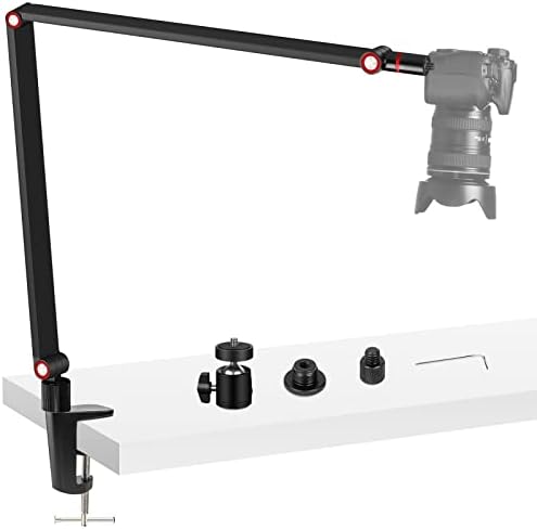 IFONGSH OVERENHO CAMANHA MONTAGEM DE MontAÇÃO DE MONTAGEM DA TRABALHO DE PLATO ROTATÍVEL 3 360 ° ROTAÇÃO CLAMP ROTACIVA C REFEÇO DE BALA DE 1/4 BOLA E 3/8, 5/8 Parafuso para Microphone Webcam Ring Lights Videograf