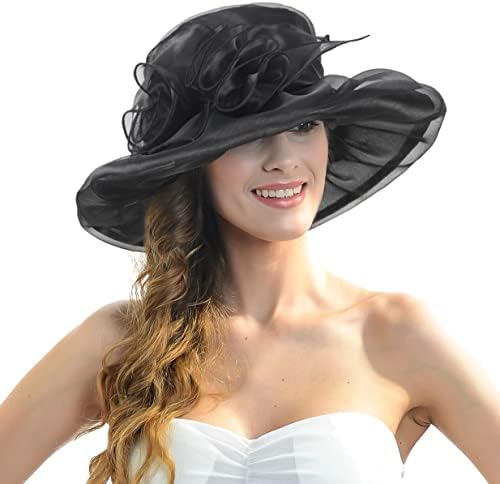 Kentucky Church Derby Hats for Women Tea Party Organza Hat Wedd Hat Fascinators