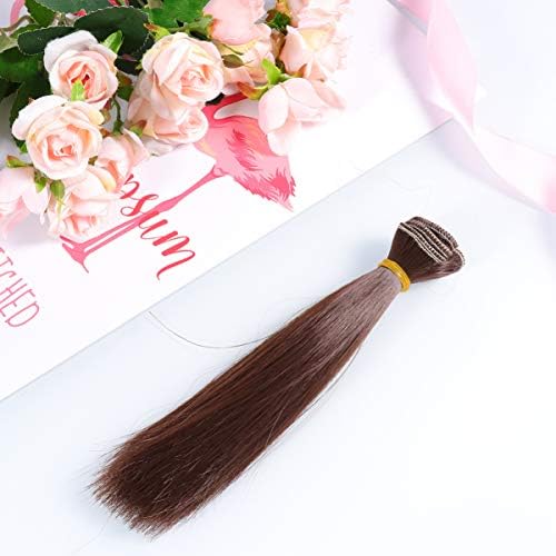 Alremo Xinghuang - 5 PCs 15 cm de cabelos de boneca resistentes ao calor Extensões de cabelo de pêlos longos e retos