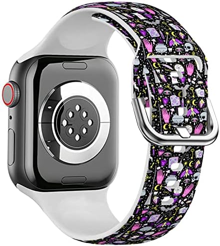 Ikiki-Tech Compatível com Apple Watch Band 38mm 40mm 41mm Substituição Silicone Soft Sports Bracelet para Iwatch Series