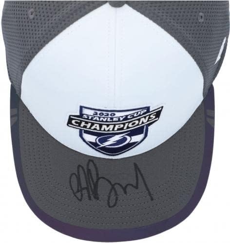 Andrei Vasilevskiy Tampa Bay Lightning autografou 2020 Stanley Cup Champions Locker Room Cap - Autographed NHL Hats