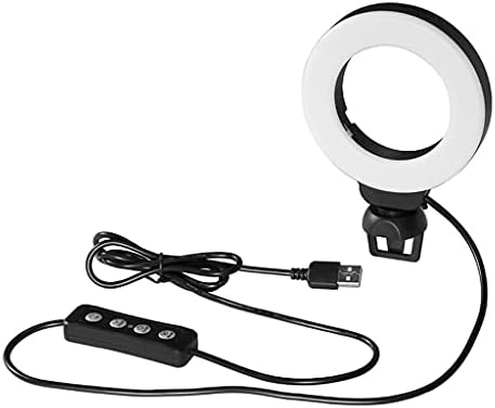 BHVXW Video Conference Light 4 '' 10cm Selfie Ring Light for Laptop PC Webcam Light With Clip