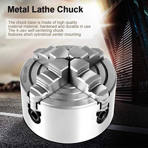 Torno durável Chuck, acessórios para máquinas girando 3 polegadas 4-JAW TILHA CHUCK, para torno