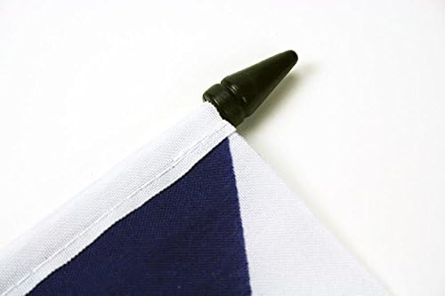 AZ FLAND SAMOA TABELA BANDO 4 '' x 6 '' - Bandeira da mesa samoana 15 x 10 cm - Beck de plástico preto e base